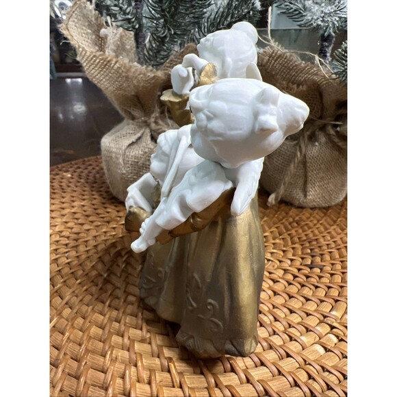 1950s Japan Hand-painted Golden Bisque Angel  Trio  ARDALT LENWILE 6542 - Picture 4 of 7